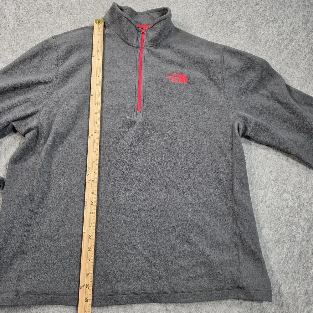 The North Face Jacket Mens XL Gray Fleece 1/4 Zip Thermal Pullover Hiking